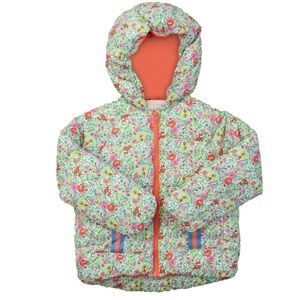 Rockets Of Awesome Girls Coral | White | Floral Jacket size: Big Girls